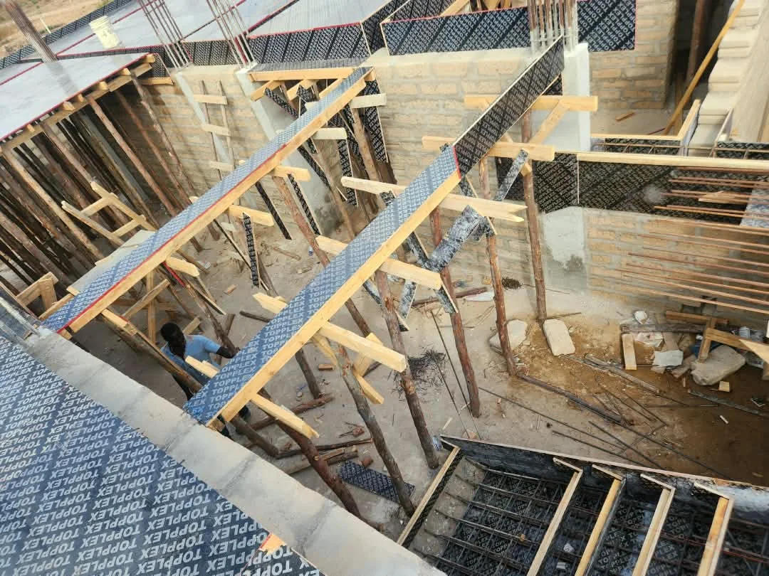 Staircase formwork and propping in Dodoma
